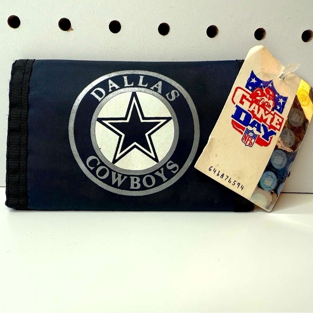 NFL Game Day Dallas Cowboys Nylon Tri-Fold Wallet Star Logo Vintage NWT Football
